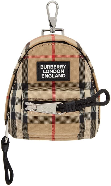 keychain burberry|Burberry backpack keychain.